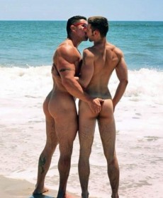 Naked Guys on the Beach
