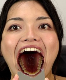 Gave into the mouth of an Asian woman