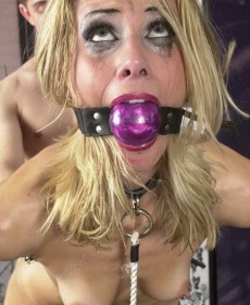Naked Bound Girl with A Gag in Her Mouth