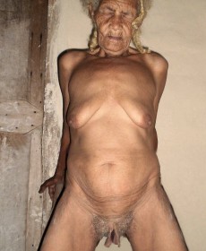 Ninety-year-old naked old women