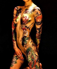 Mature Asian women with tattoos