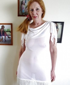 Naked mature ladies in transparent clothes
