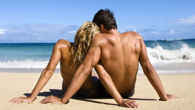 Man and woman on the beach