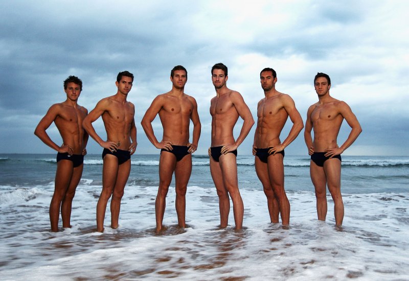 Beautiful guys on the beach