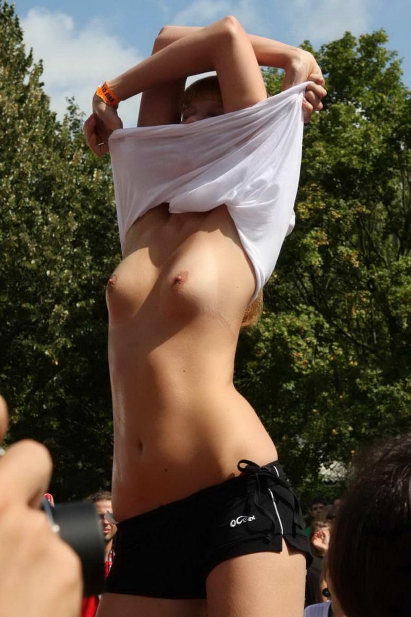 Big boobs in a wet T -shirt