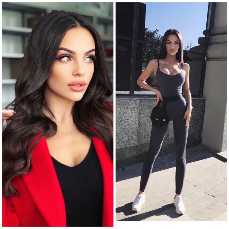 Girl in the topic on the beach