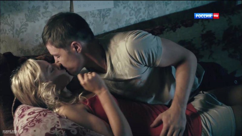 Olga Lerman in underwear from the stage of the series