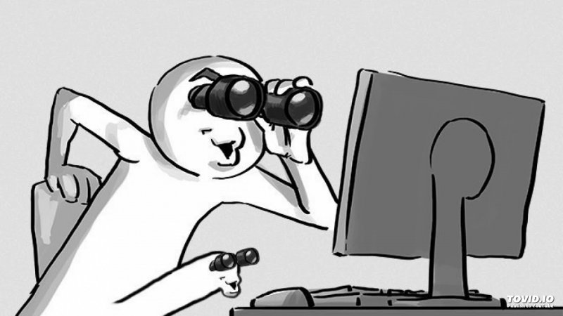 Man with binoculars meme