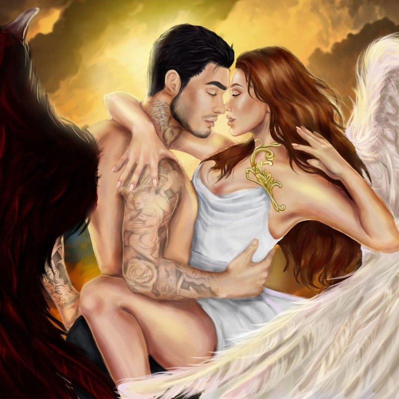 Lucifer and woman Lyubov Art