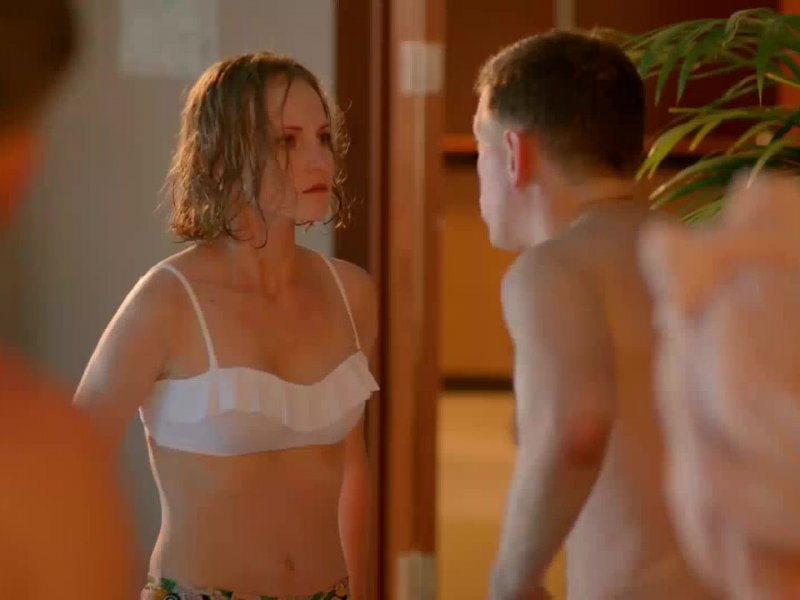 Anna Begunova Hotel Eleon in a swimsuit