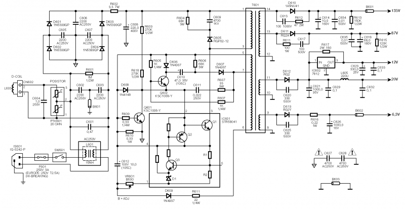 Samsung 740n power supply circuit