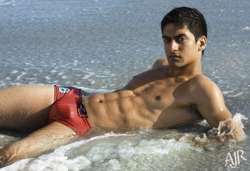 Tajik guys on the beach