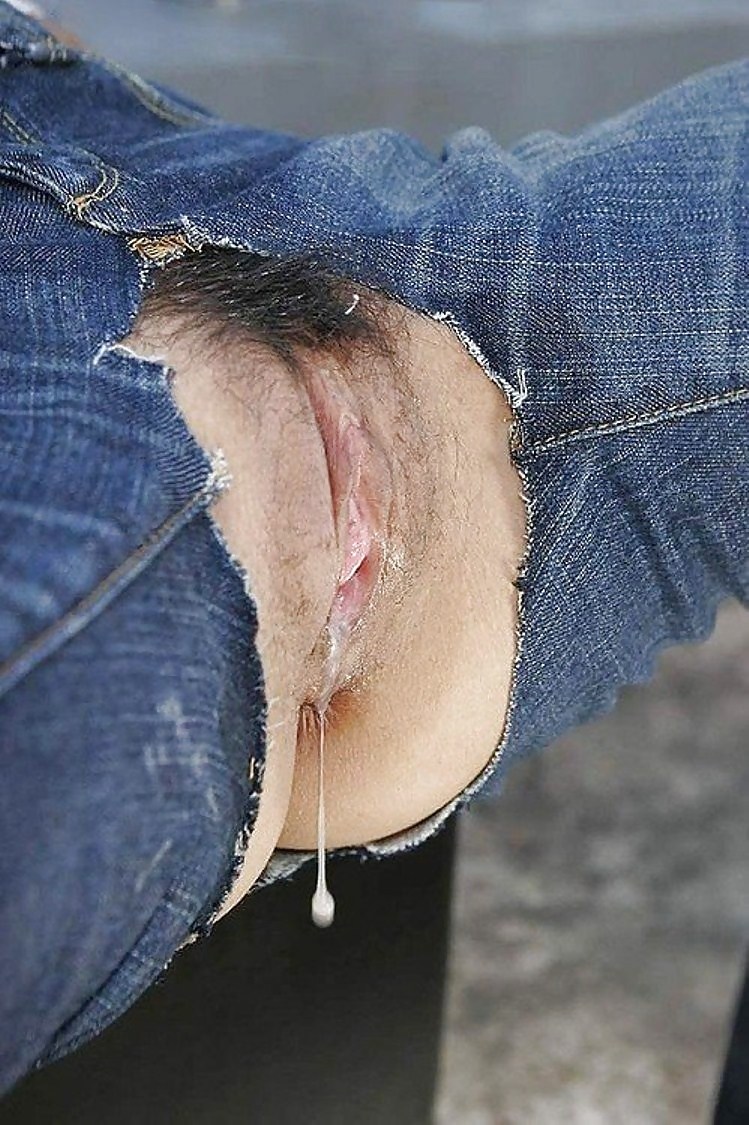 Naked asses in torn jeans