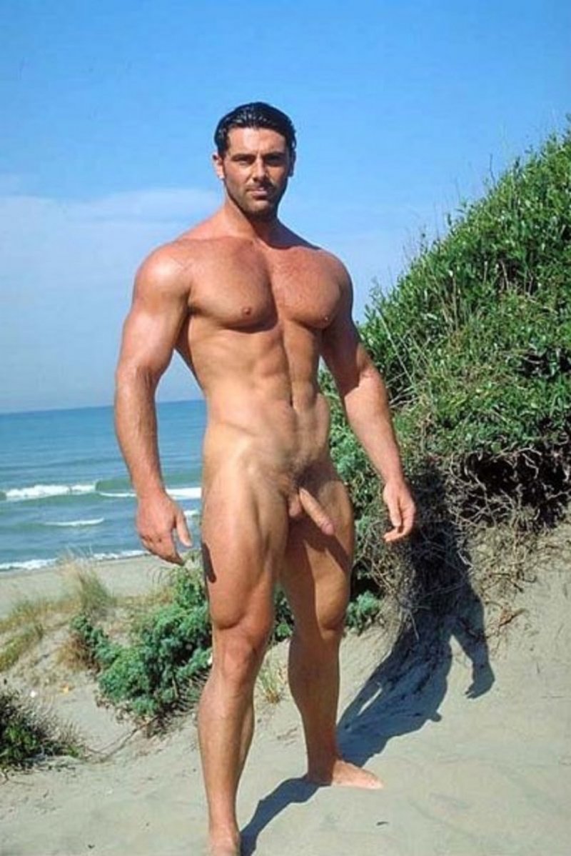 Naked guys on a nudic beach