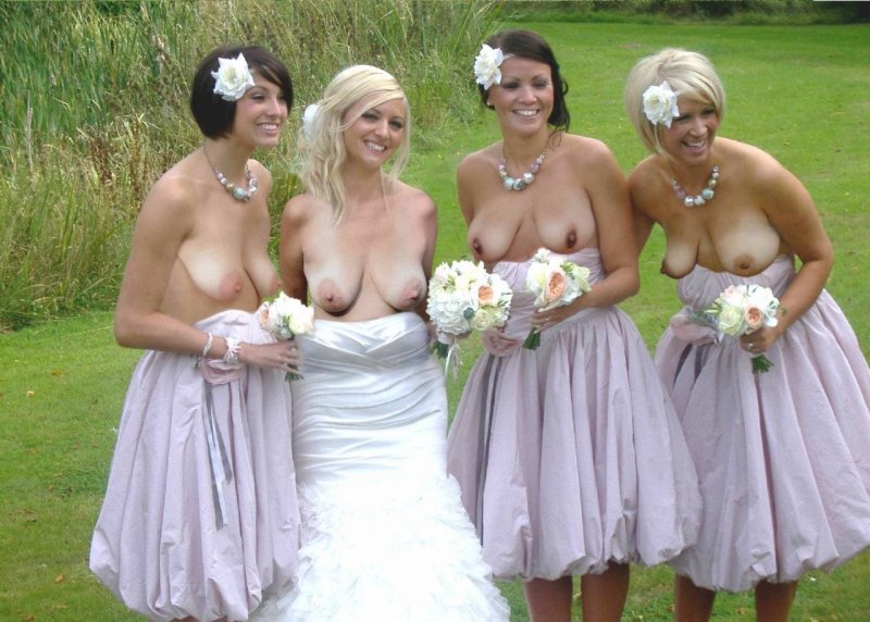 Wedding dress Naked boobs