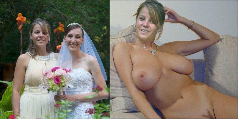 The bride’s friend undressed