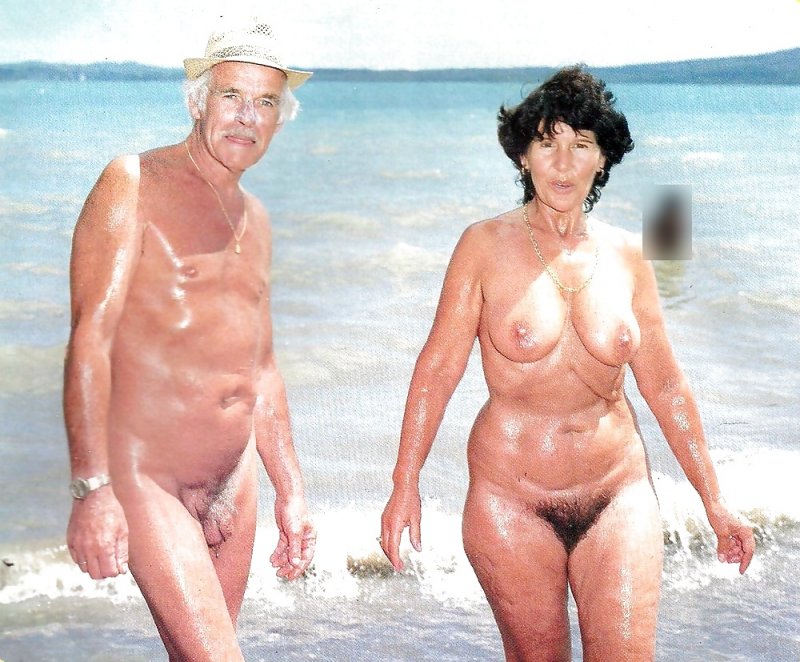 Hairy women on the beach retro