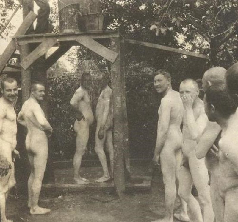 Naked prisoners of war men