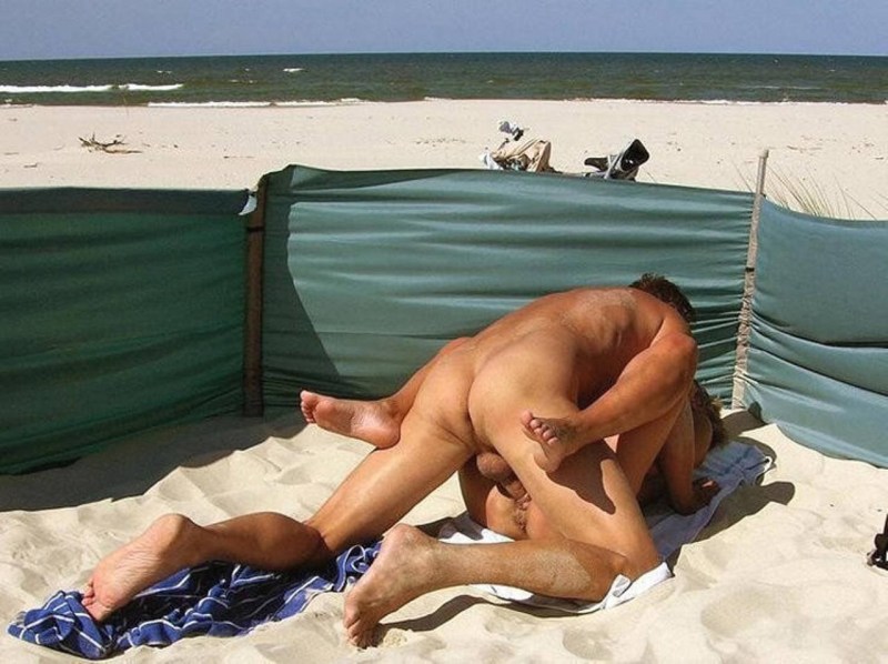 Erection on the nudic beach