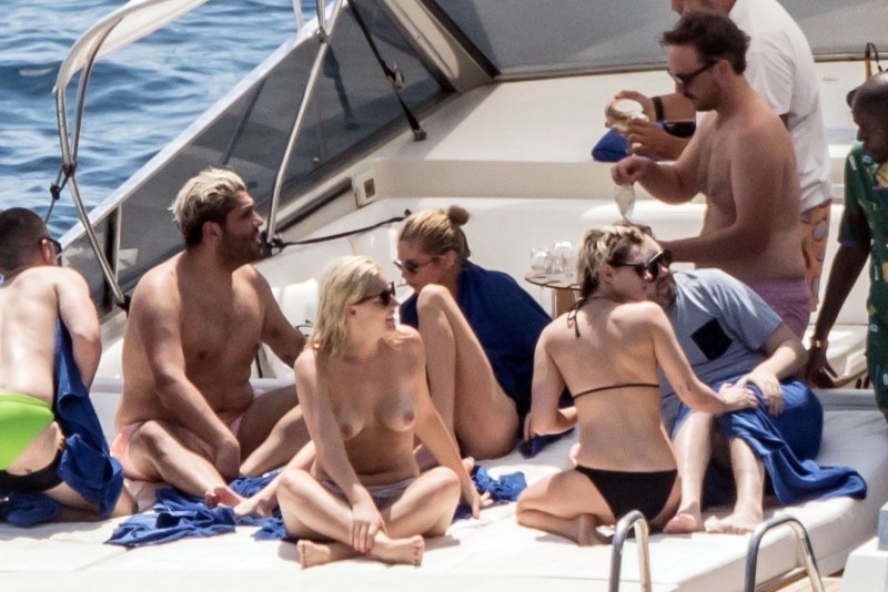Kristen Stuart Toples on a yacht