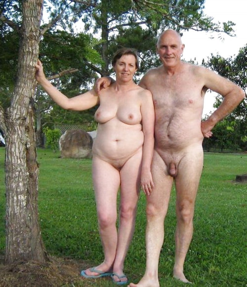 Elderly nudist couples