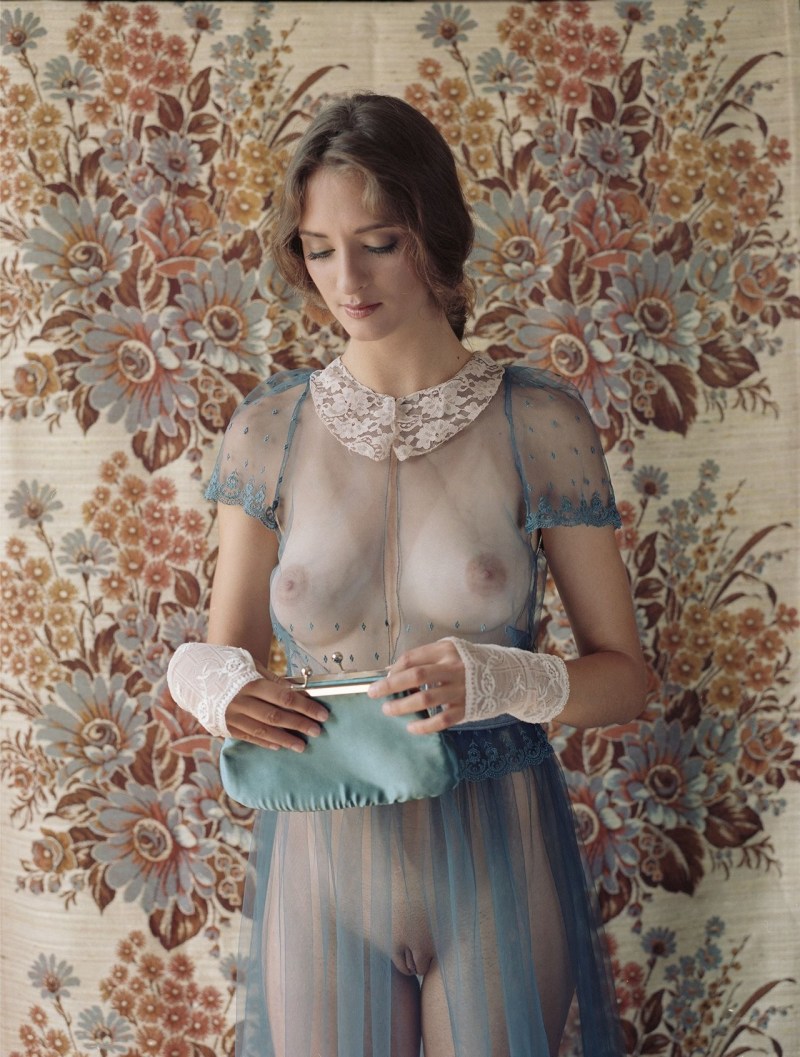 Naked women in transparent dresses