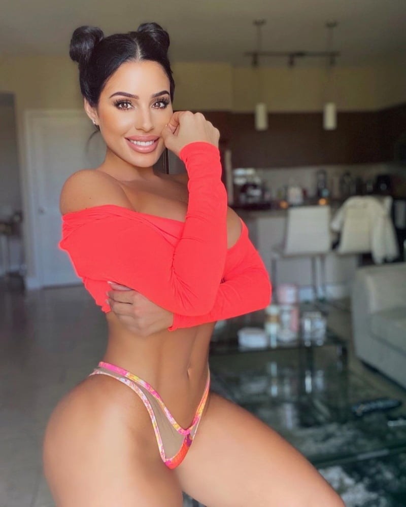 Beautiful brunette in shorts