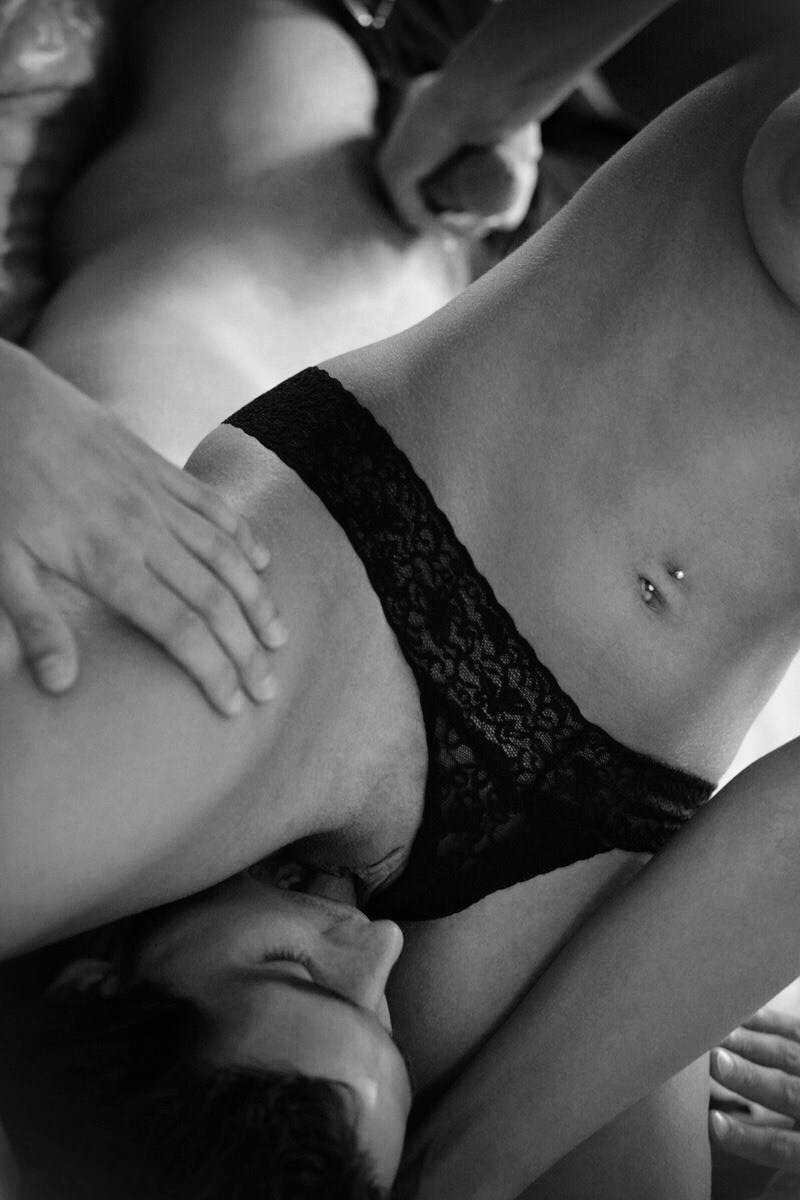 Fuck with two girls in stockings