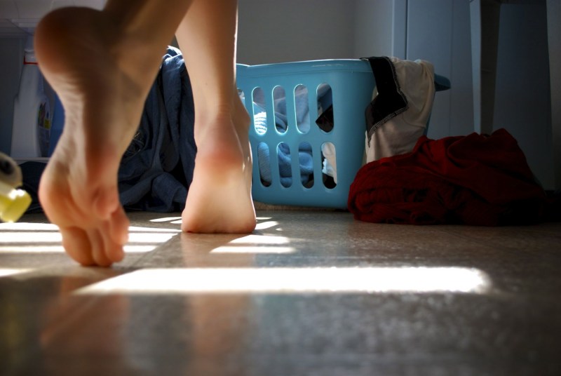 Beautiful naked women in the kitchen