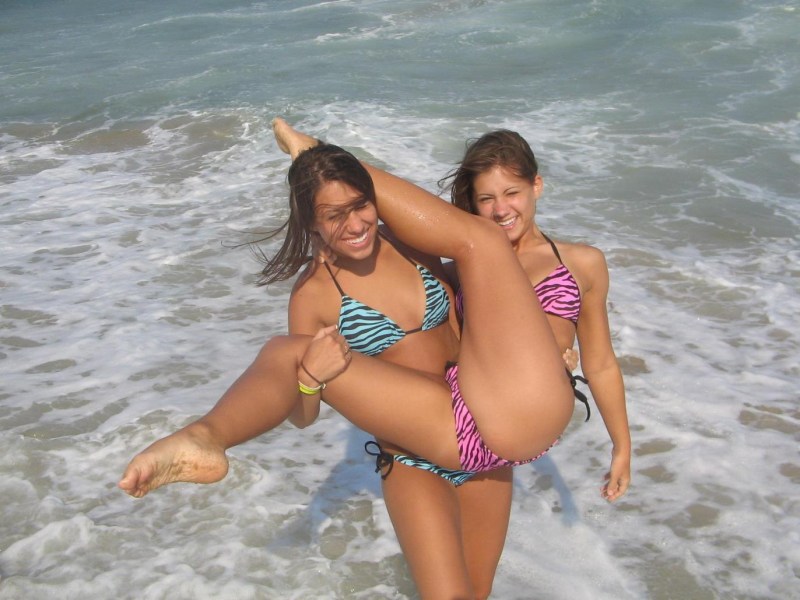 Shameless girls on the beach