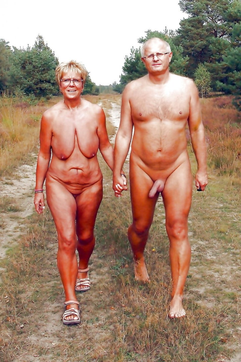 Elderly naked women and men