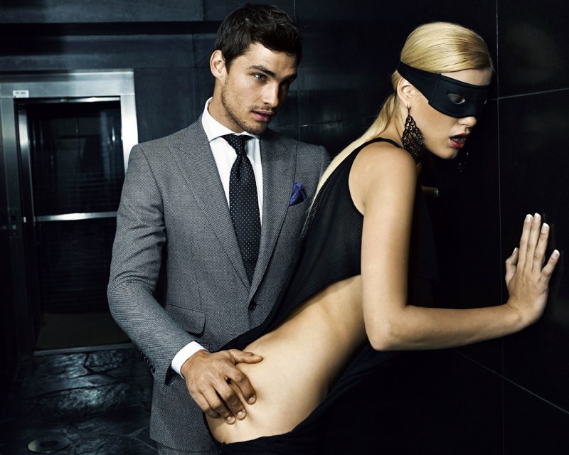 Fully Clothed Women Jerk and Suck Off a Naked Male