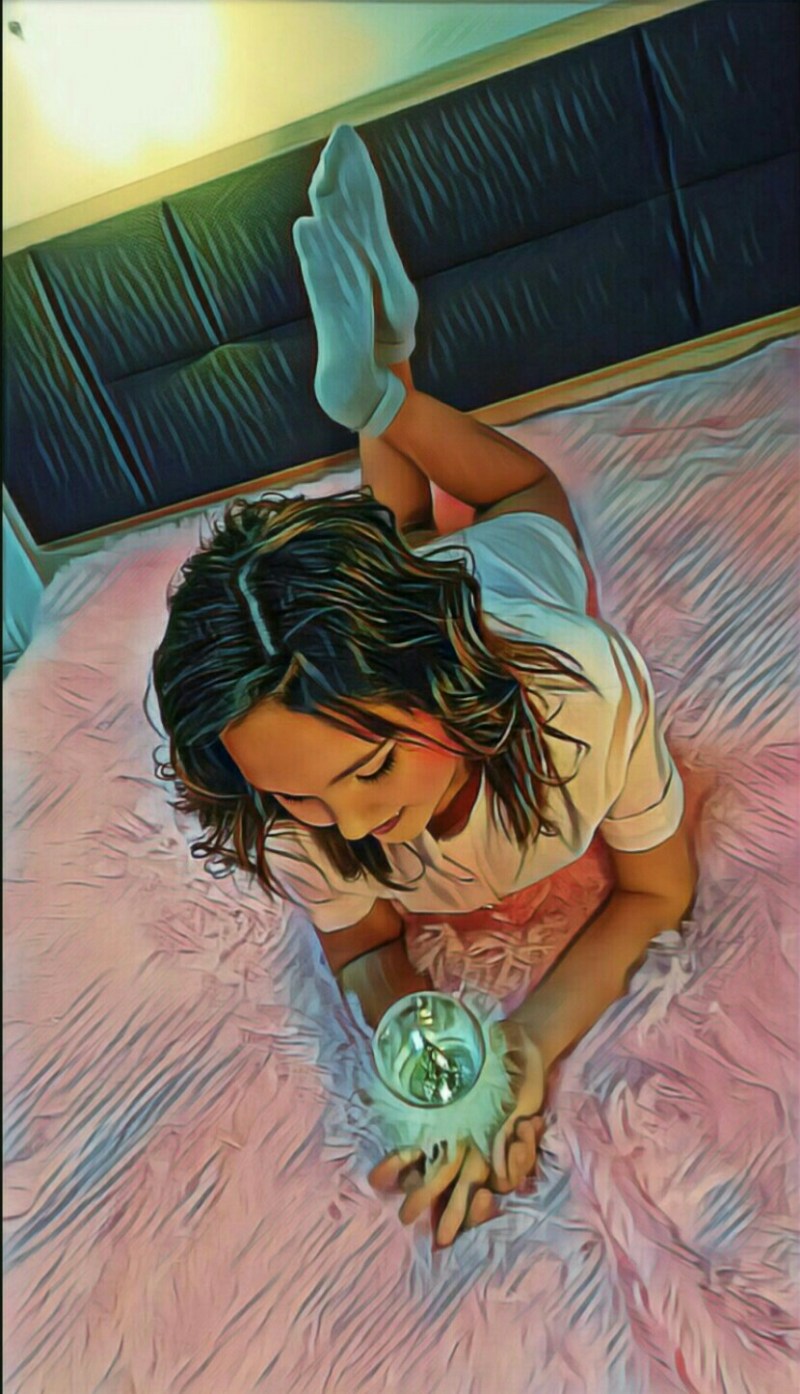 Naked gymnasts with toys