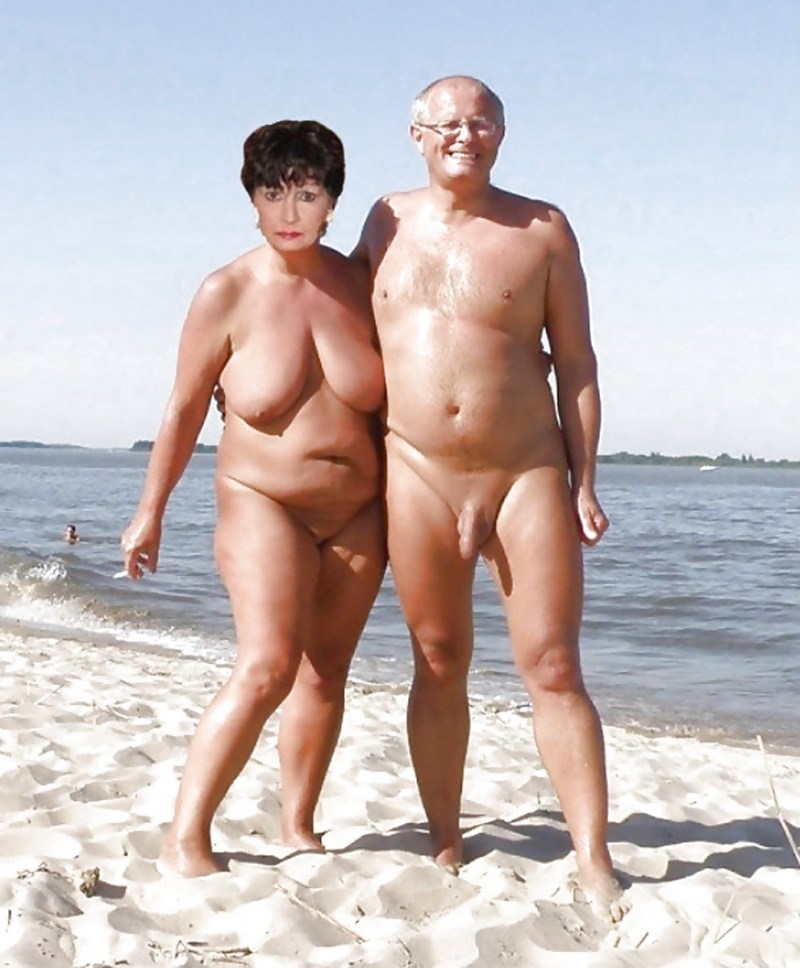 Naked mature pairs on the beach