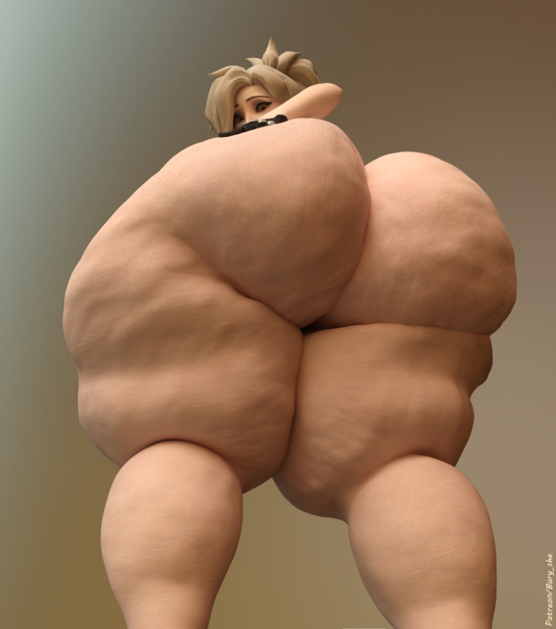 Very thick naked asses