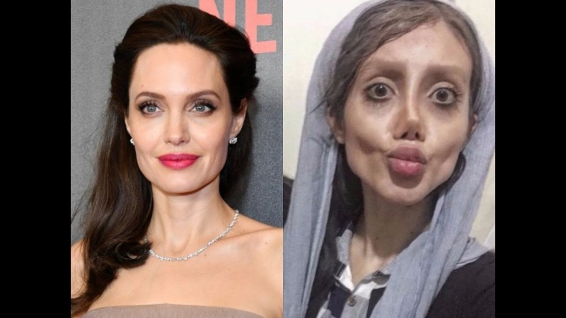 Angelina Jolie in his youth without makeup