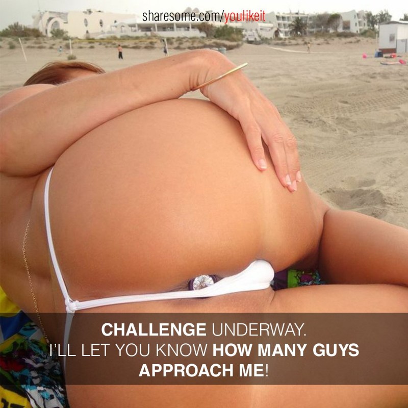 Backs on the beach without panties