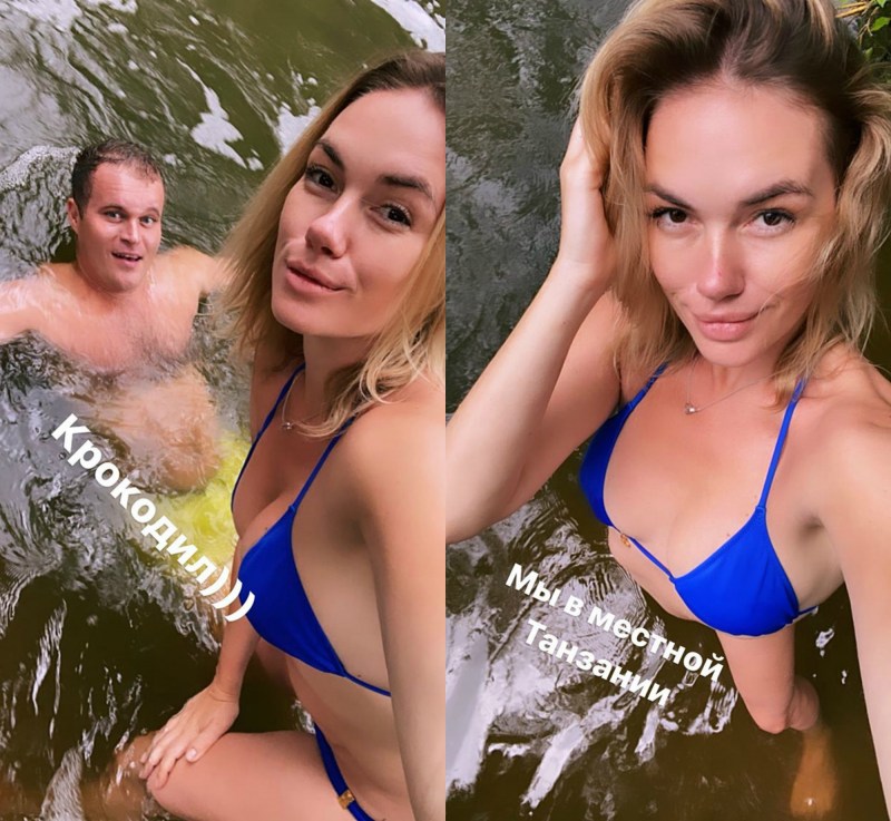 Daria Tregubova in a swimsuit