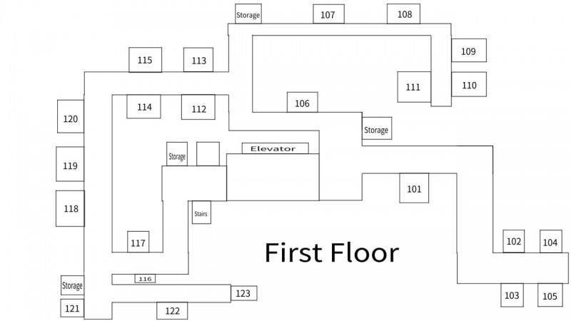 At Dead of Night. Floor map