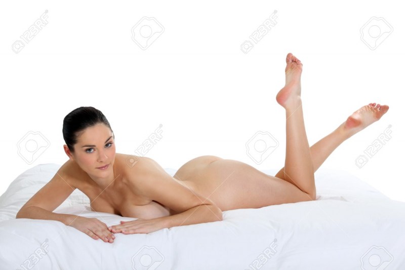 Naked girls lying on their backs
