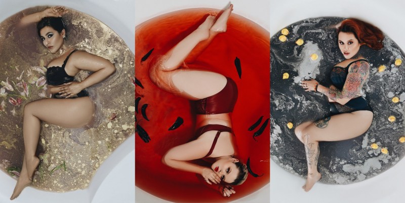 Naked posing on the bed