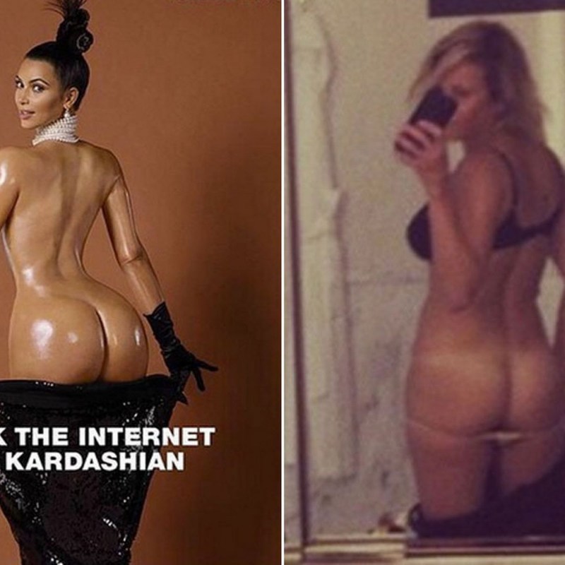 Kim Kardashian-Uest is naked