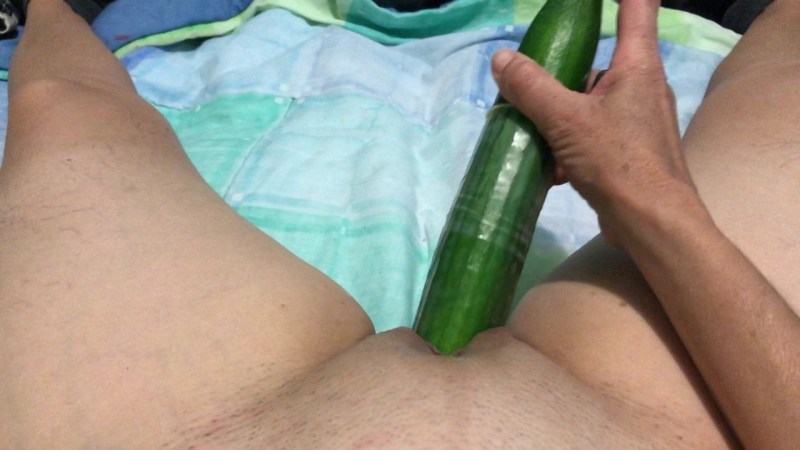 Big vegetables in vagina