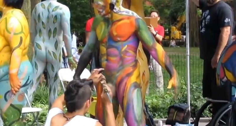 Body art festival naked