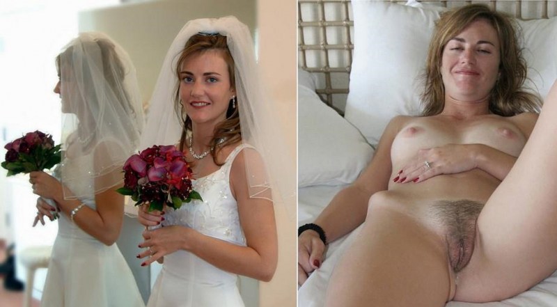 Hairy pussy of the bride