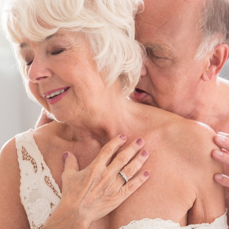 Grandpa and grandmother are engaged
