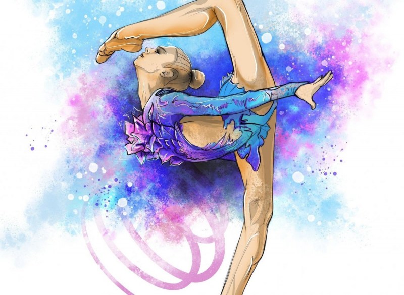 Pictures for sketching gymnasts
