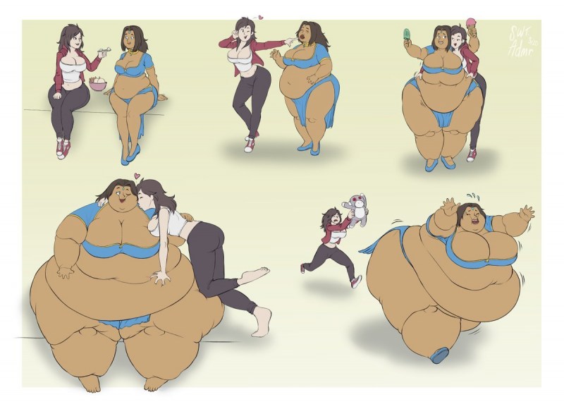 SSBBW Anime weight gain