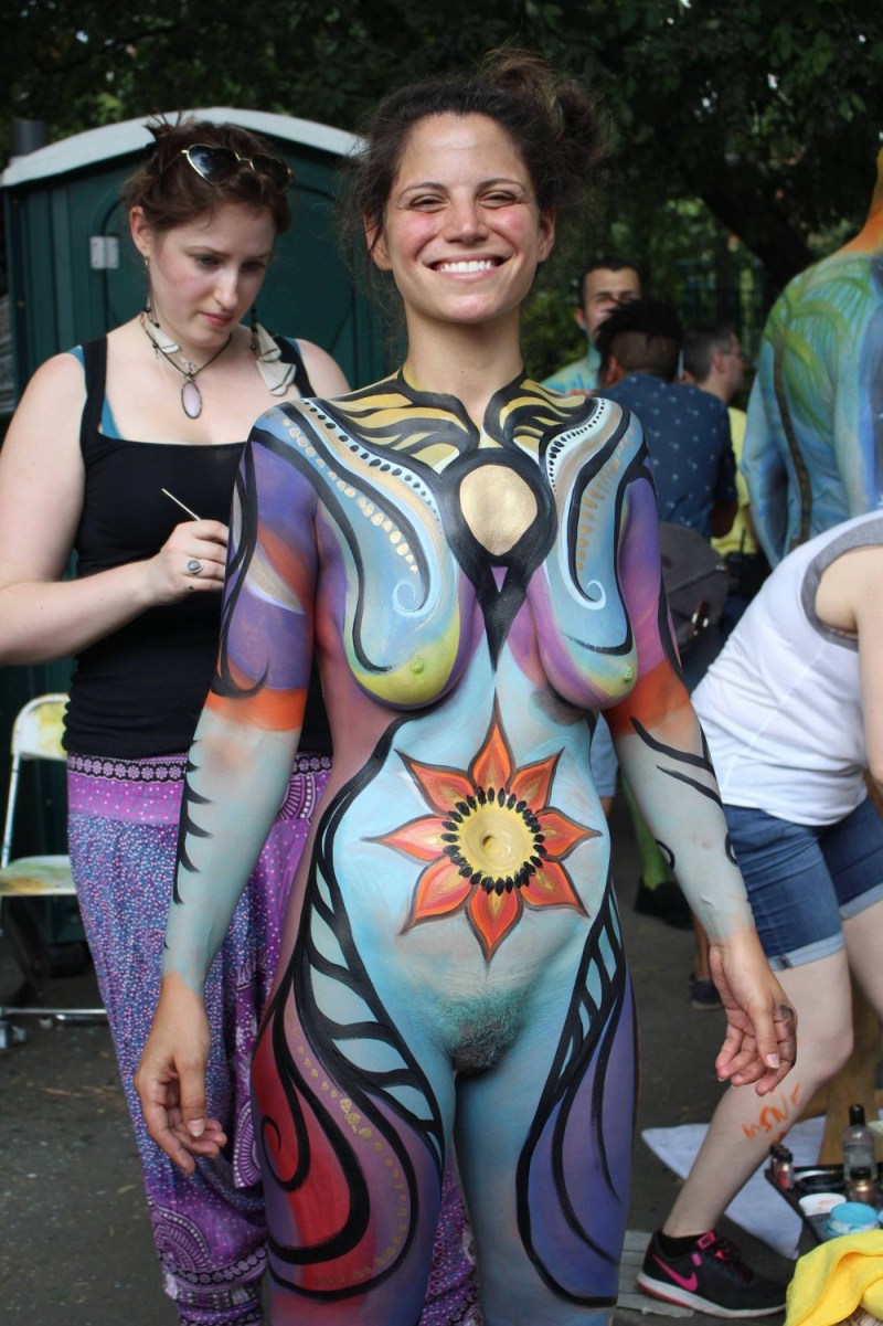 Big boobs body art