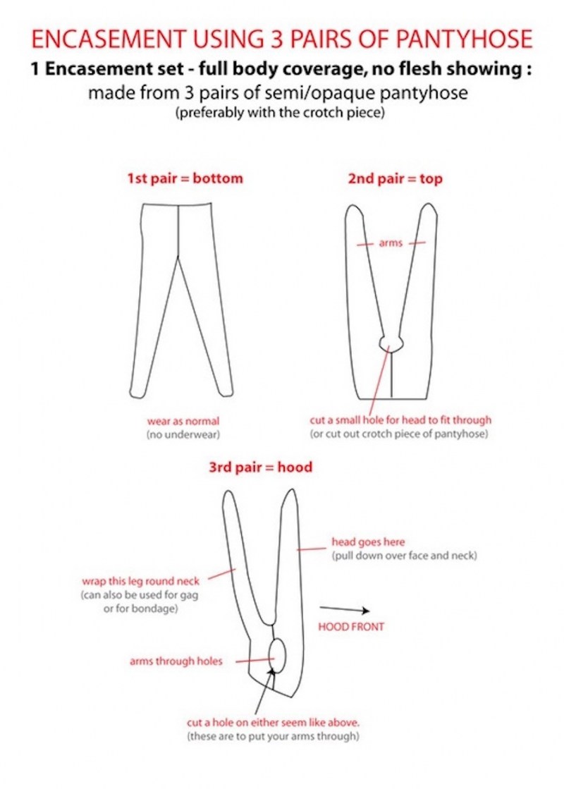 Nylon tights Bondage